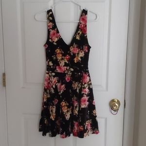 Velvet Floral Mini Dress